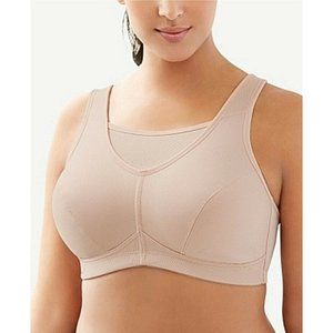 Glamorise Women's Full Figure No-Bounce Wirefree Sports‎ Bra 40DD Coffee